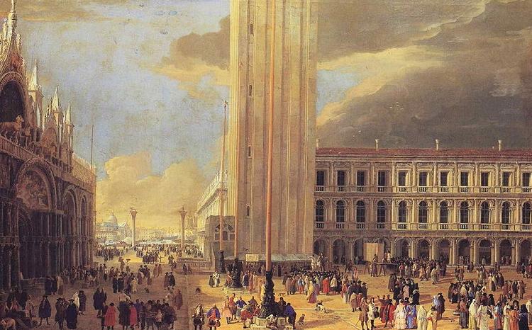Luca Carlevarijs St. Mark's Square with Charlatans Germany oil painting art